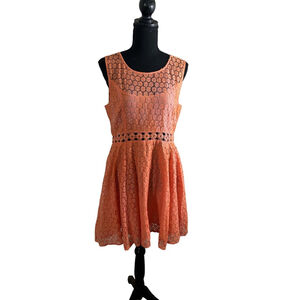 NWT Raga Orange Floral Dress, Size Large